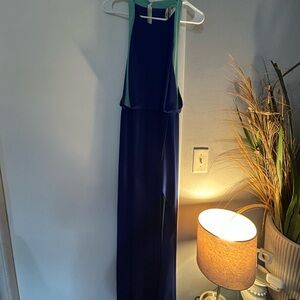 BCBG Blue and Green Maxi Dress